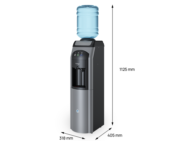 Gallonen-Wasserspender CB Ultra mit Maßen
