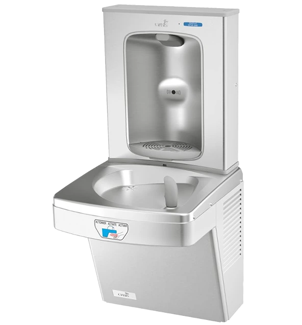 oasis contactless bottle filler and contactless fountain