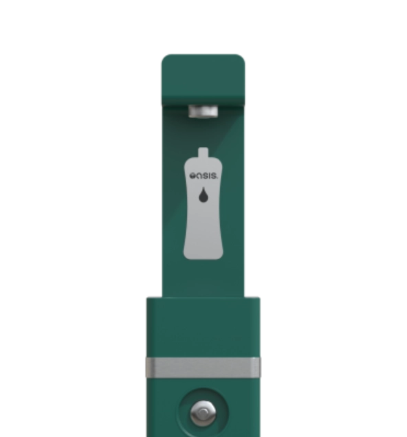 wall mounted outdoor manual ambient bottle refill station green 044003P001