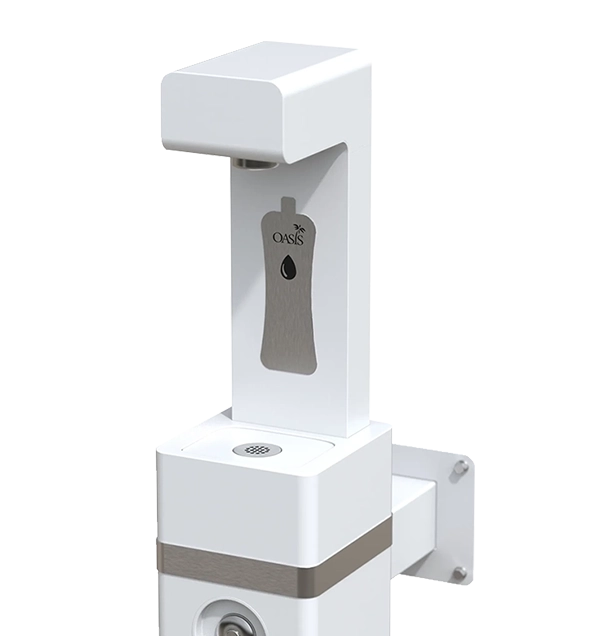 wall mounted outdoor manual ambient bottle refill station white 044003P001