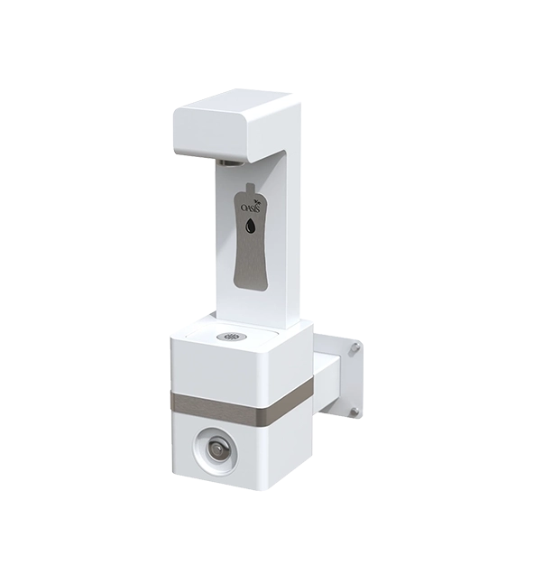 wall mounted outdoor manual ambient bottle refill station white 044003P001